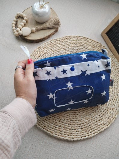Bolsa Organizadora Estrelas Azuis - Meu Pé de Maçã