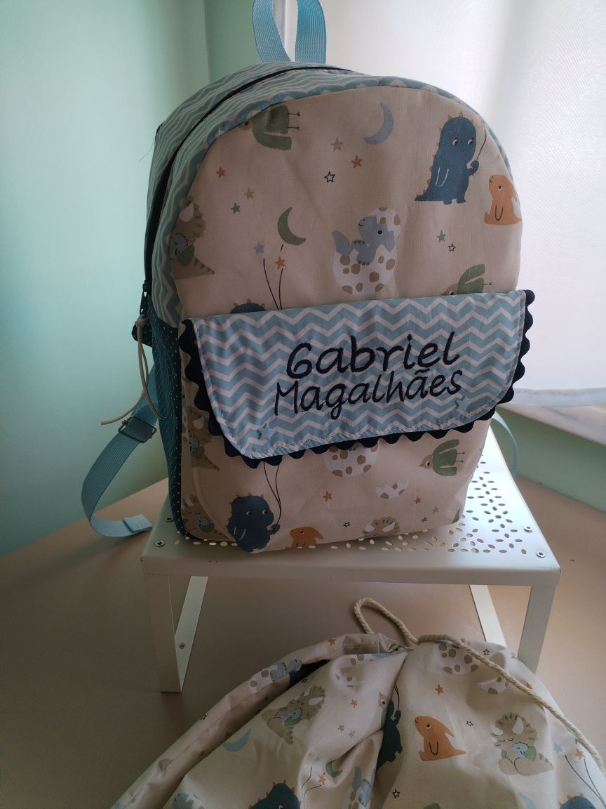 Mochila Personalizada - 100% Algodão - Meu Pé de Maçã