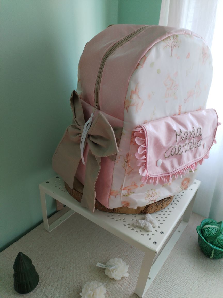 Mochila plastificada personalizada - Meu Pé de Maçã