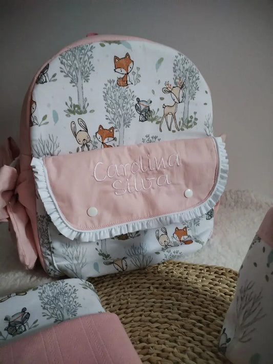 Mochila Personalizada - 100% Algodão Meu Pé de Maçã