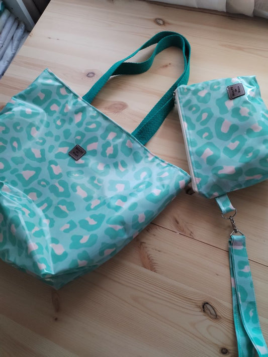 Conjunto Mala de Praia + Necessaire Verde Água| Edição Limitada