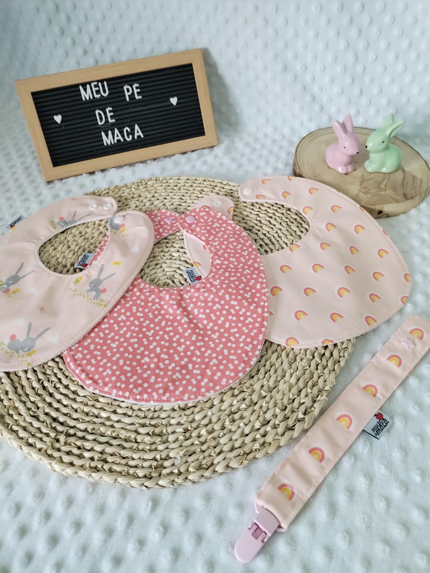 Conjunto Babetes e Fita da Chucha - Meu Pé de Maçã