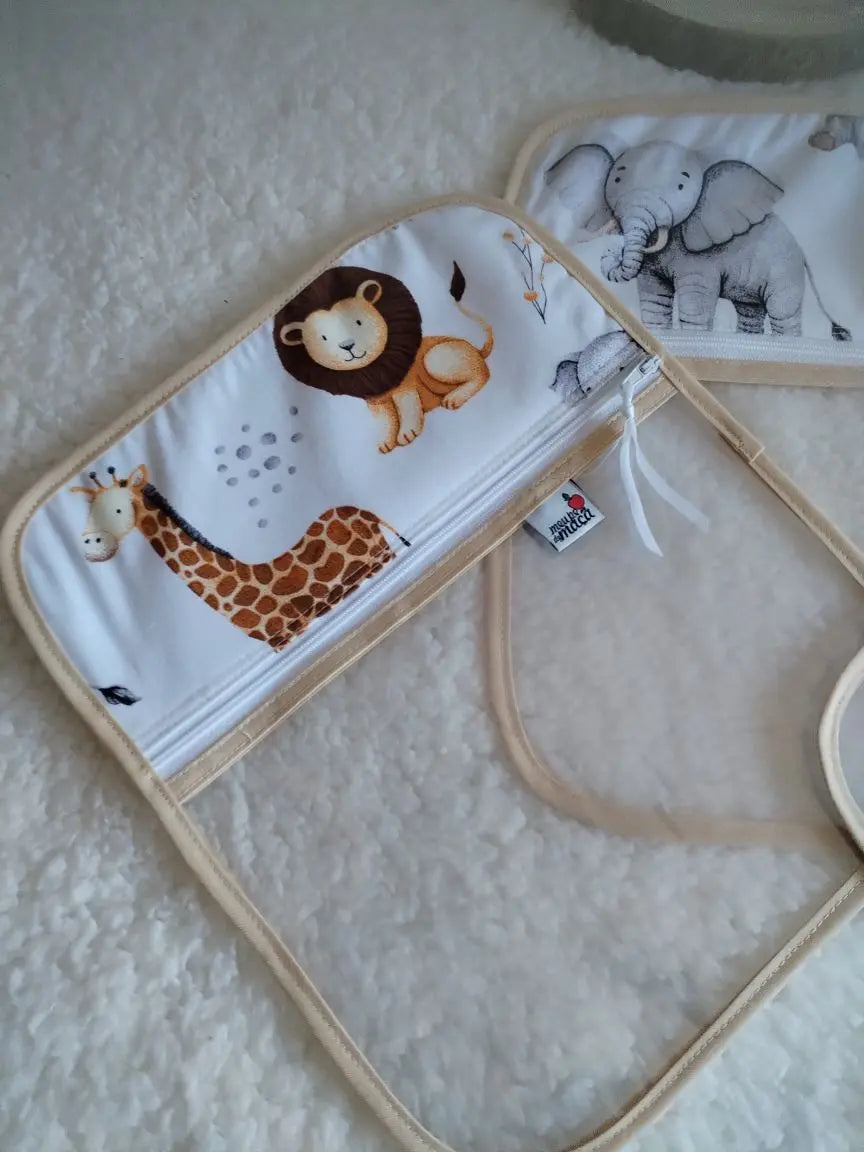 Conjunto 3 saquinhos transparentes - Animais da Selva - Meu Pé de Maçã