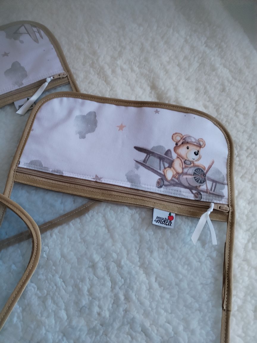 Conjunto 3 saquinhos transparentes - Aviões - Meu Pé de Maçã