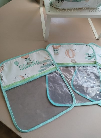 Conjunto 3 Saquinhos Transparentes - Personalize ao seu gosto - Meu Pé de Maçã