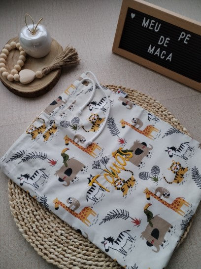 Conjunto Saco para a Roupa e fita da chupeta - Meu Pé de Maçã