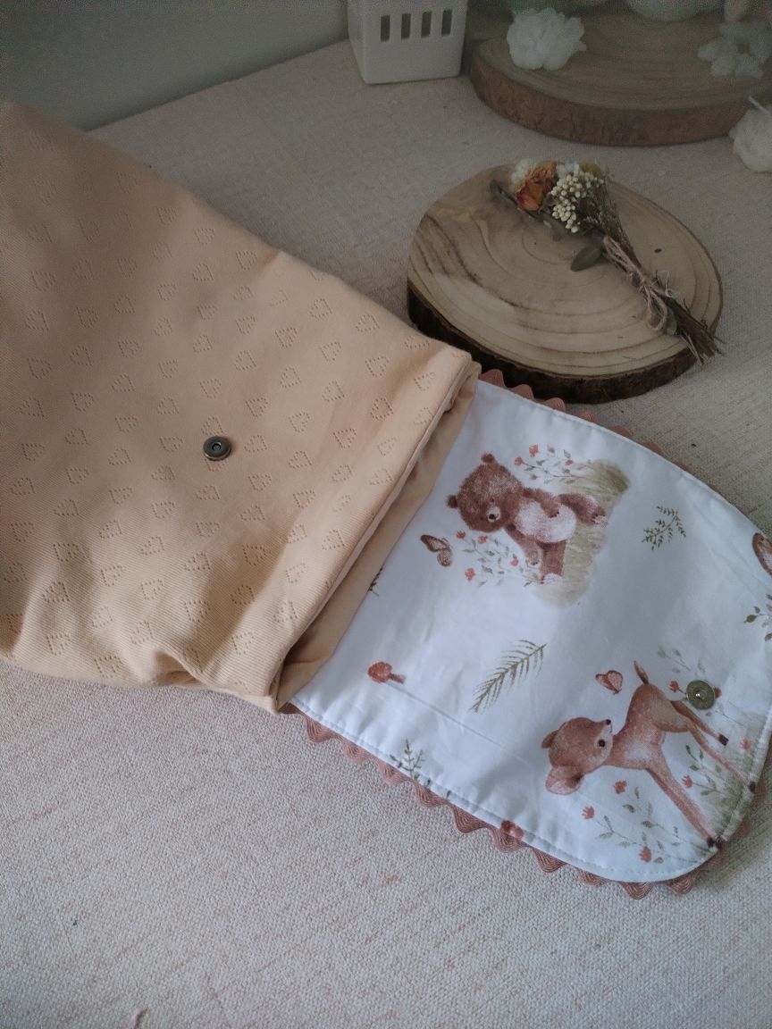 Mochila Infantil Bege com Ursinhos – Personalizada com Nome - Meu Pé de Maçã