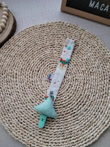 Fita prende chupeta com aplicação - tenda - Meu Pé de Maçã