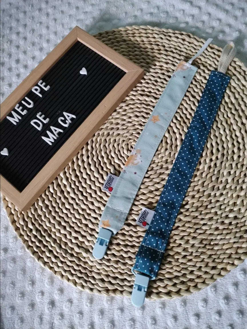 Conjunto 2 Fitas Prende Chupeta - Azul - Meu Pé de Maçã