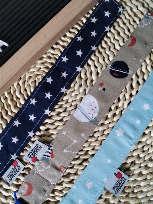 Conjunto 3 Fitas Prende Chupeta - Espaço - Meu Pé de Maçã