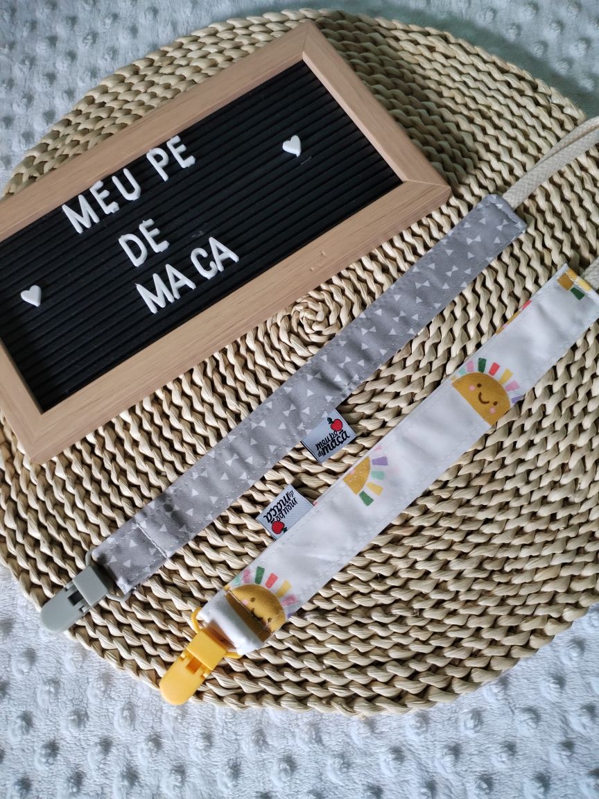 Conjunto 2 Fitas Prende Chupeta - Sol - Meu Pé de Maçã