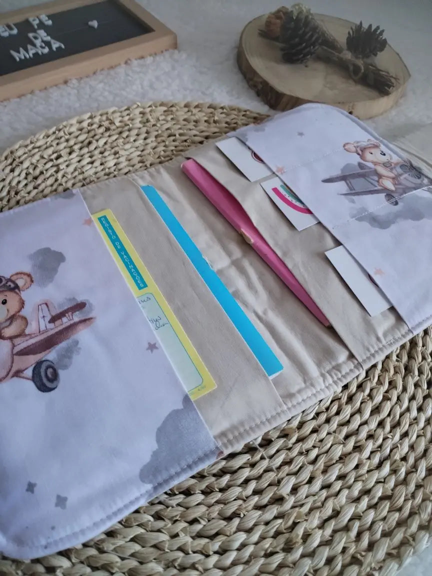 Porta Documentos do Bebé - Aviões - Meu Pé de Maçã
