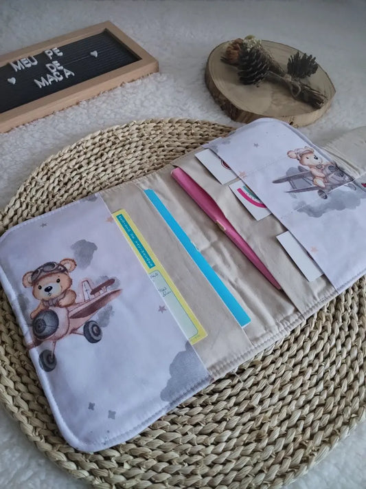 Porta Documentos do Bebé - Aviões - Meu Pé de Maçã