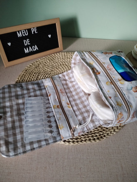 Atenção aos Detalhes - Bolsa para Fraldas e Toalhitas - Escolha o tecido - Meu Pé de Maçã