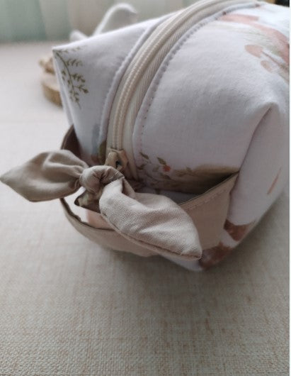 Necessaire Box - Animais Bege - Meu Pé de Maçã