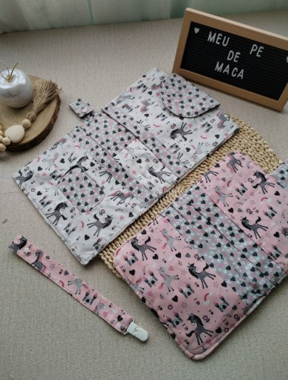 Conjunto Porta Documentos, Fita e Bolsa da Chupeta - Meu Pé de Maçã