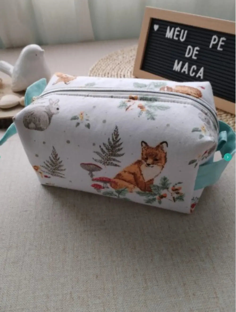 Necessaire Box - Animais Floridos - Meu Pé de Maçã