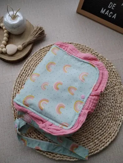 Bolsa para fraldas e toalhitas - Arco Íris - Meu Pé de Maçã