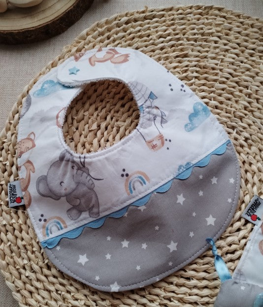 Conjunto Babete e Fita prende chupeta - Meu Pé de Maçã