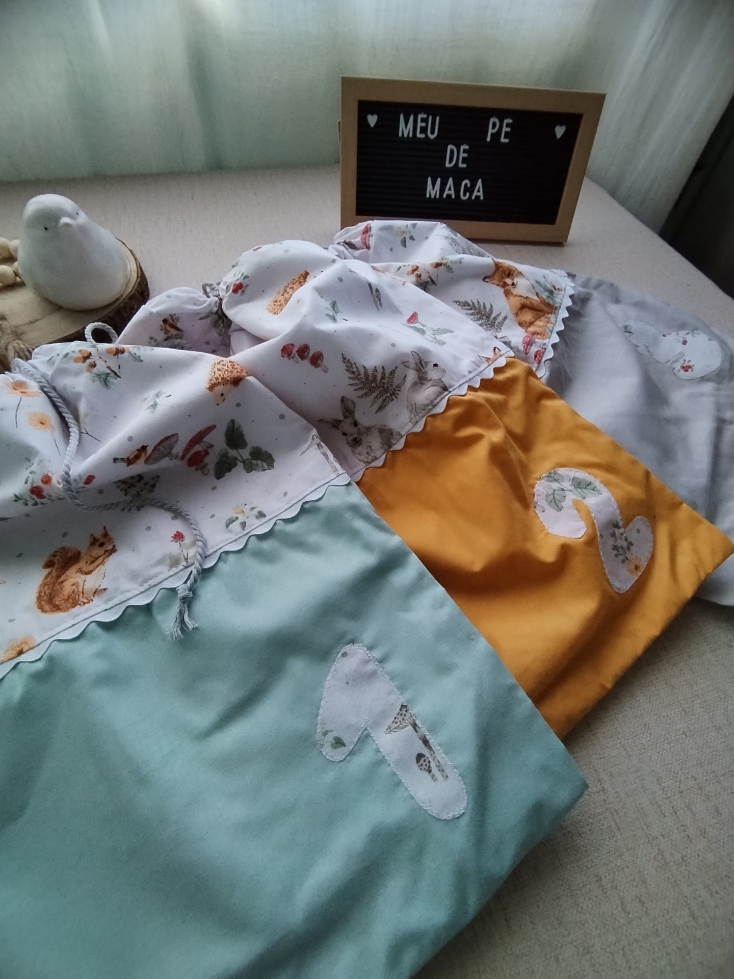 Conjunto Saquinhos para a Roupa do Bebé - Meu Pé de Maçã