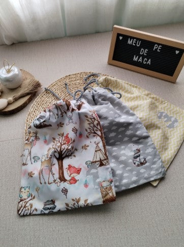 Conjunto sacos para a roupa do bebé - Meu Pé de Maçã