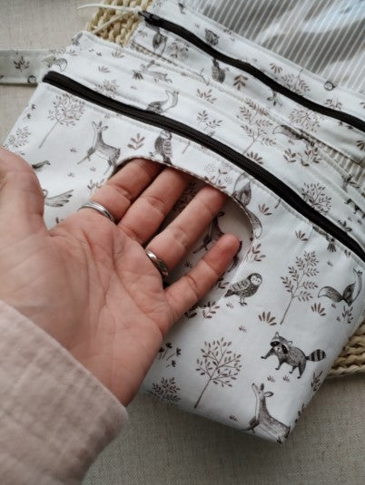 Bolsa para fraldas e toalhitas - Animais do Bosque - Meu Pé de Maçã