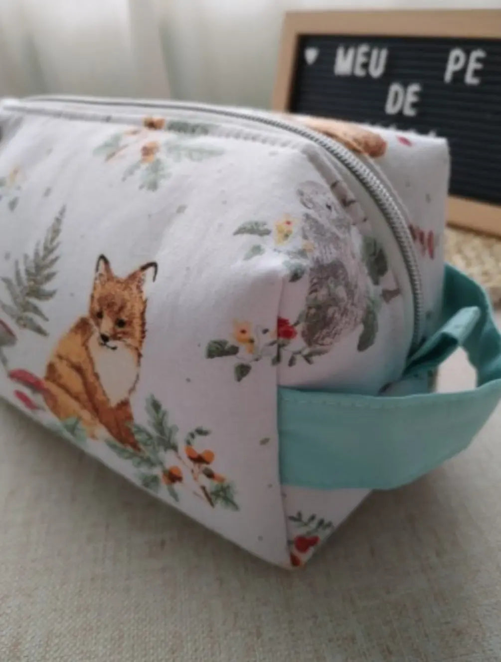 Necessaire Box - Animais Floridos - Meu Pé de Maçã