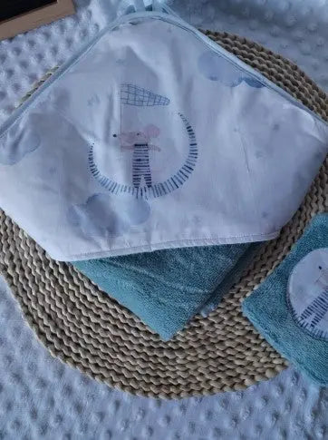 Toalha de Banho Bambu com Capuz para bebé - Ratinhos nas Nuvens - Meu Pé de Maçã