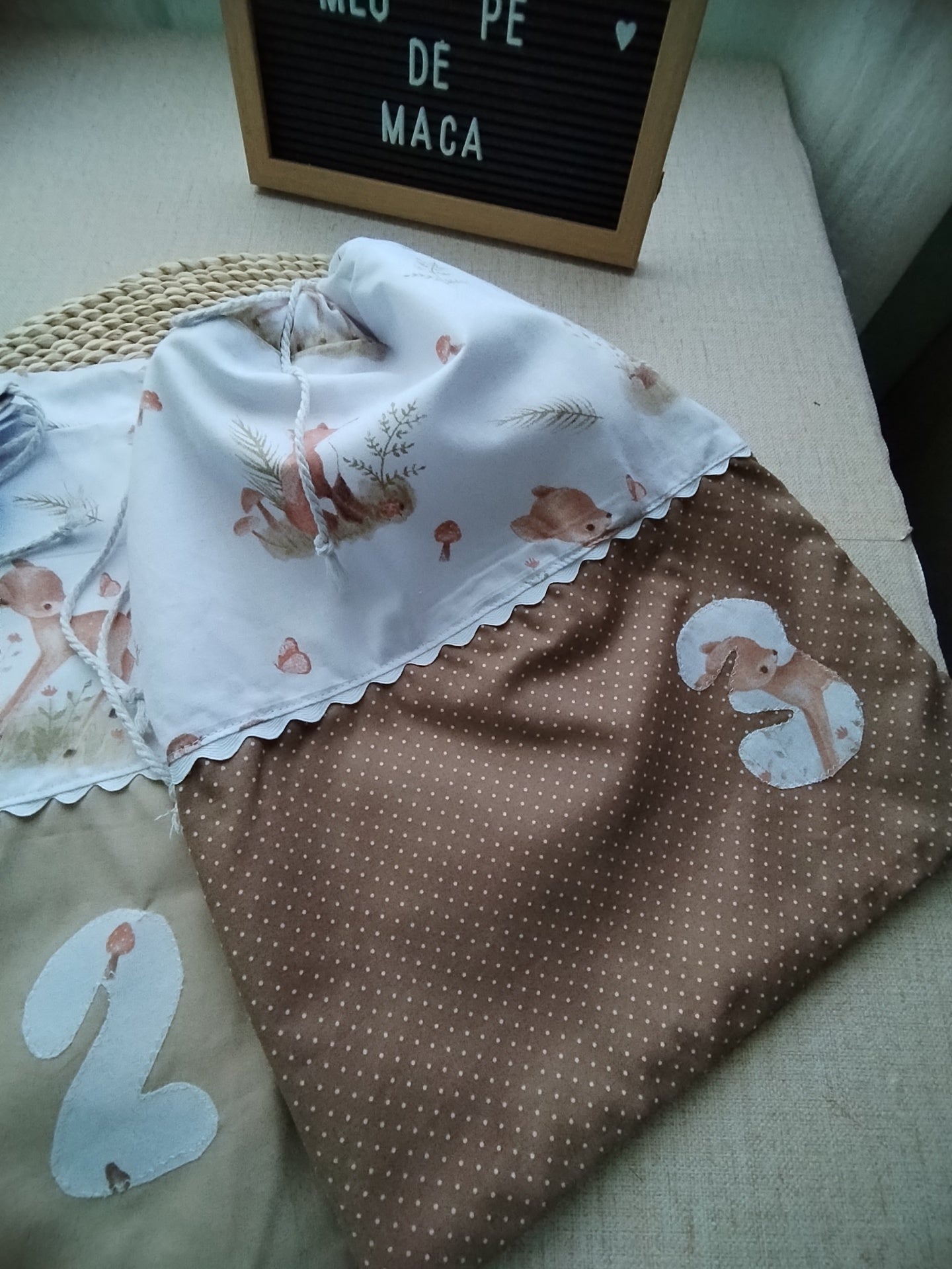 Conjunto sacos para a roupa do bebé - Animais fofinhos - Meu Pé de Maçã