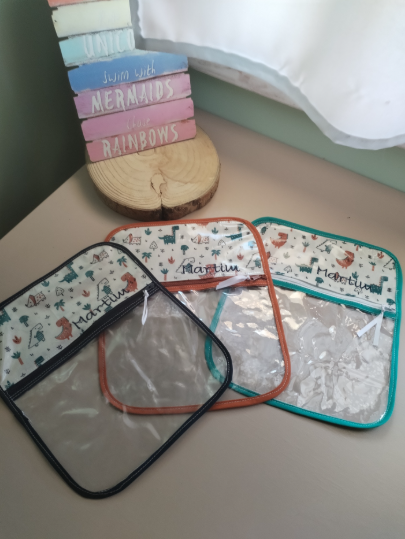Conjunto 3 Saquinhos Transparentes - Personalize ao seu gosto - Meu Pé de Maçã 