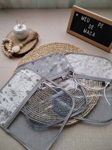 Conjunto 3 Saquinhos Transparentes - Personalize ao seu gosto - Meu Pé de Maçã 