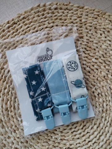 Pack 3 Fitas Prende Chupeta Plastificadas - Meu Pé de Maçã 
