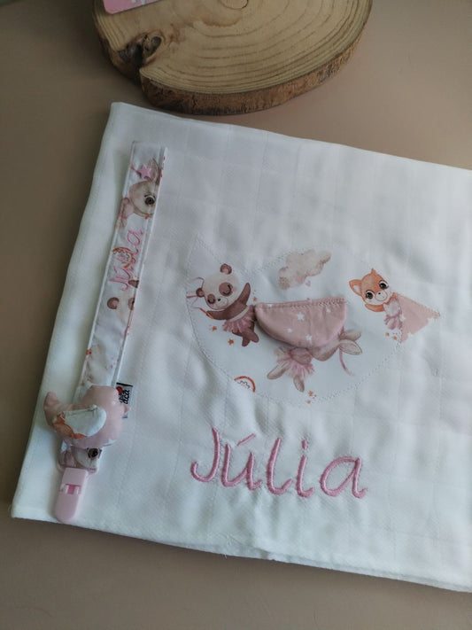 Fralda Personalizada Passarinho - Meu Pé de Maçã 
