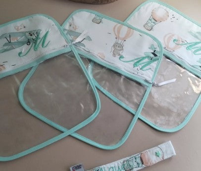 Conjunto 3 Saquinhos Transparentes - Personalize ao seu gosto - Meu Pé de Maçã 