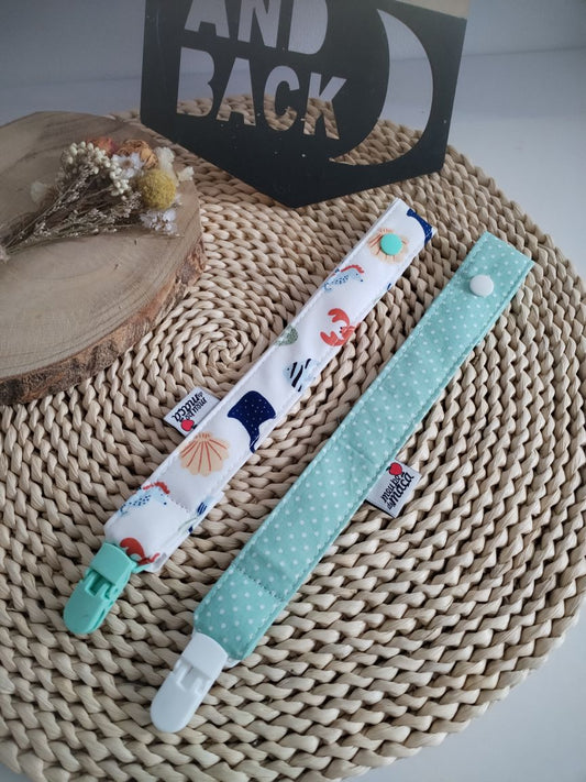 fita chucha prende chupeta personalizada tema marítimo