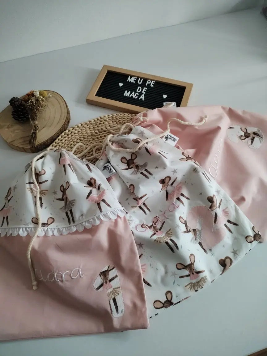 Saquinhos de tecido para a roupa do seu bebé - Escolha o Padrão Meu Pé de Maçã