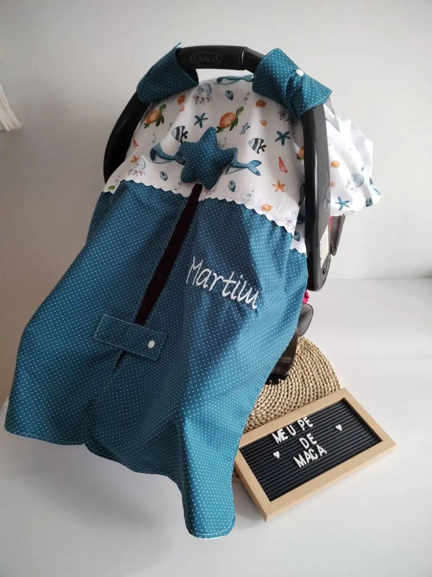 Tapa-ovinho personalizável com abertura à frente Meu Pé de Maçã
