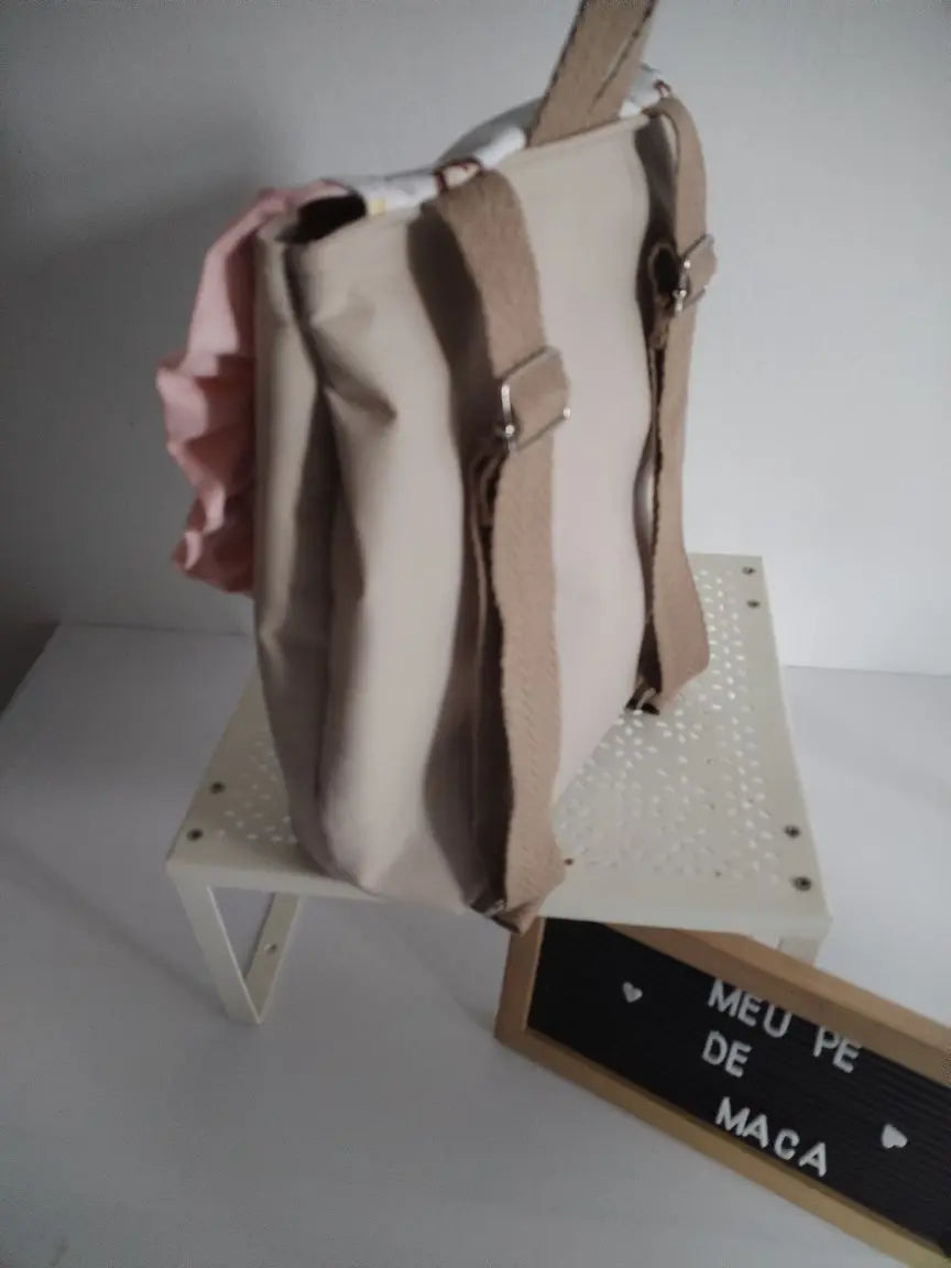 Mochila Infantil Personalizada em Algodão Oeko-Tex – Ideal para Creche e Jardim de Infância Meu Pé de Maçã