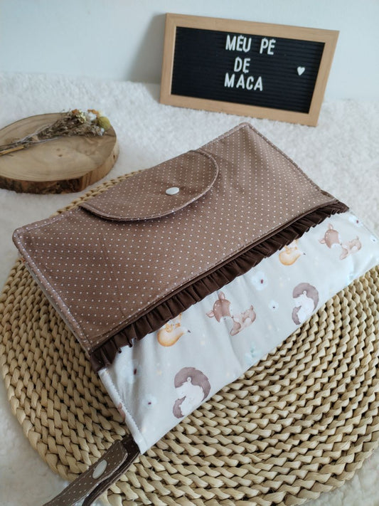 Bolsa fraldas e toalhitas 3 em 1 - Animais Fofinhos