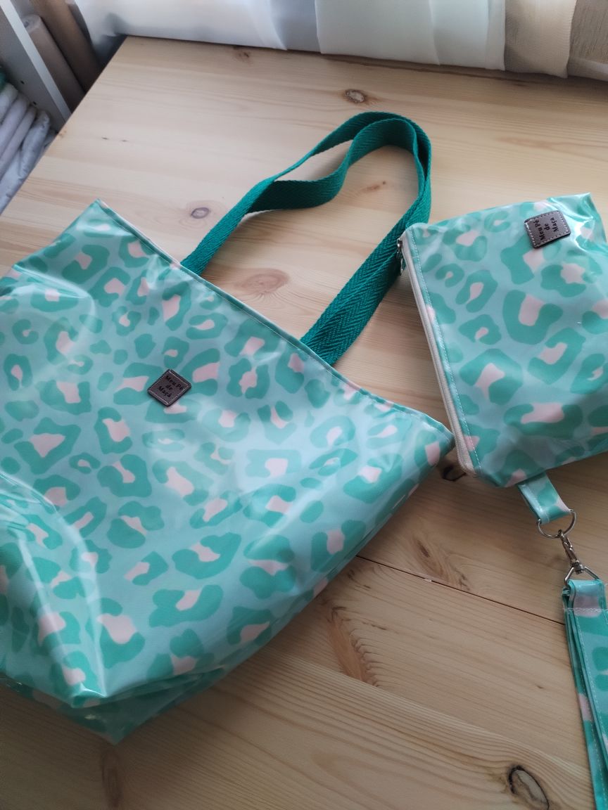 Conjunto Mala de Praia + Necessaire Verde Água| Edição Limitada