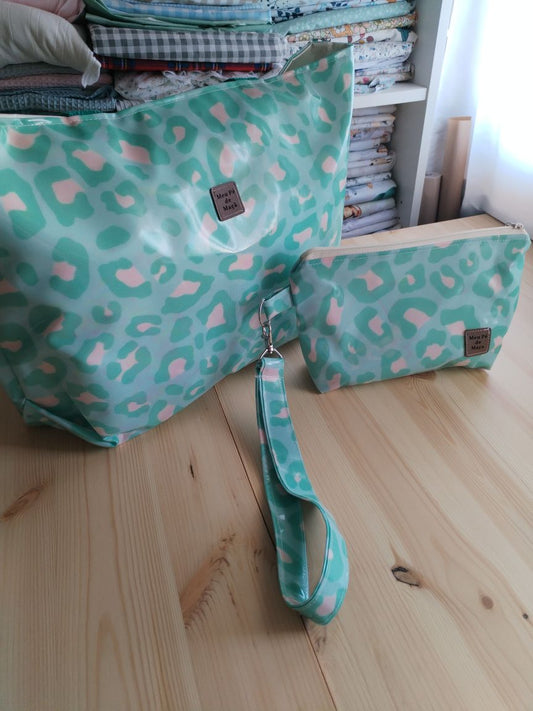Conjunto Mala de Praia + Necessaire Verde Água| Edição Limitada