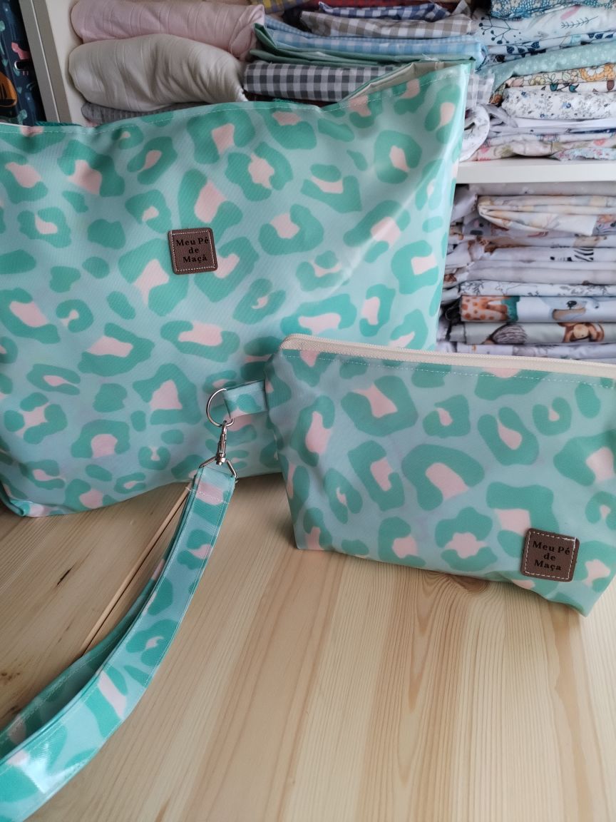 Conjunto Mala de Praia + Necessaire Verde Água| Edição Limitada