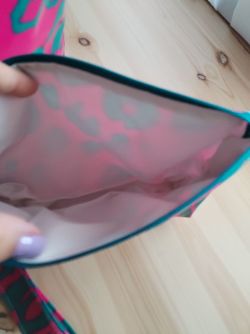 Conjunto Mala de Praia + Necessaire Rosa e Azul Petróleo| Edição Limitada