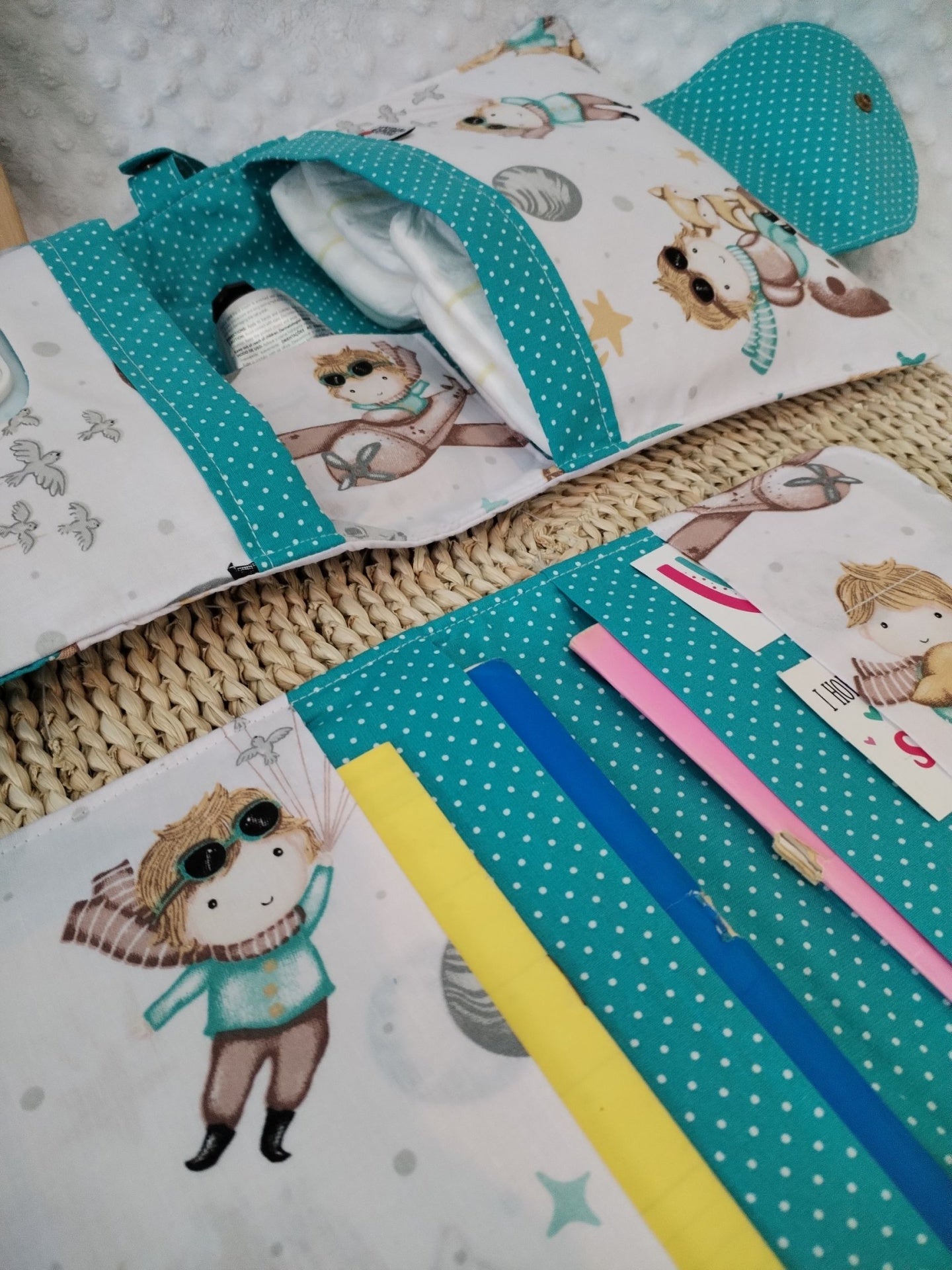 Pack Pronto a Sair - Bolsa 3 em 1 e Porta Documentos - Meu Pé de Maçã 