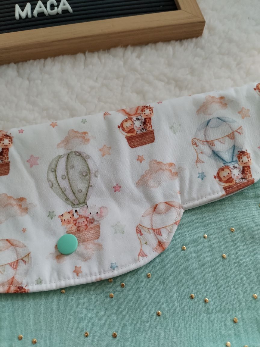 Bolsa Envelope - Primeira Roupinha - Animais com Balões - Meu Pé de Maçã 