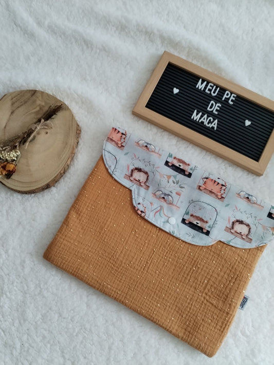 Bolsa Envelope - Primeira Roupinha - Animais Fofinhos - Meu Pé de Maçã 