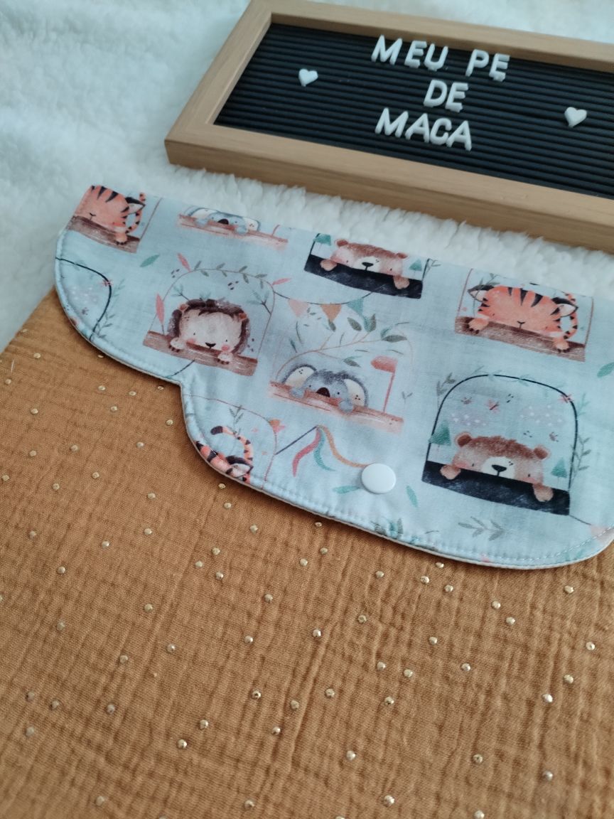 Bolsa Envelope - Primeira Roupinha - Animais Fofinhos - Meu Pé de Maçã 