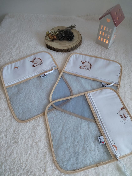 Conjunto 3 saquinhos transparentes - Unicórnios - Meu Pé de Maçã 