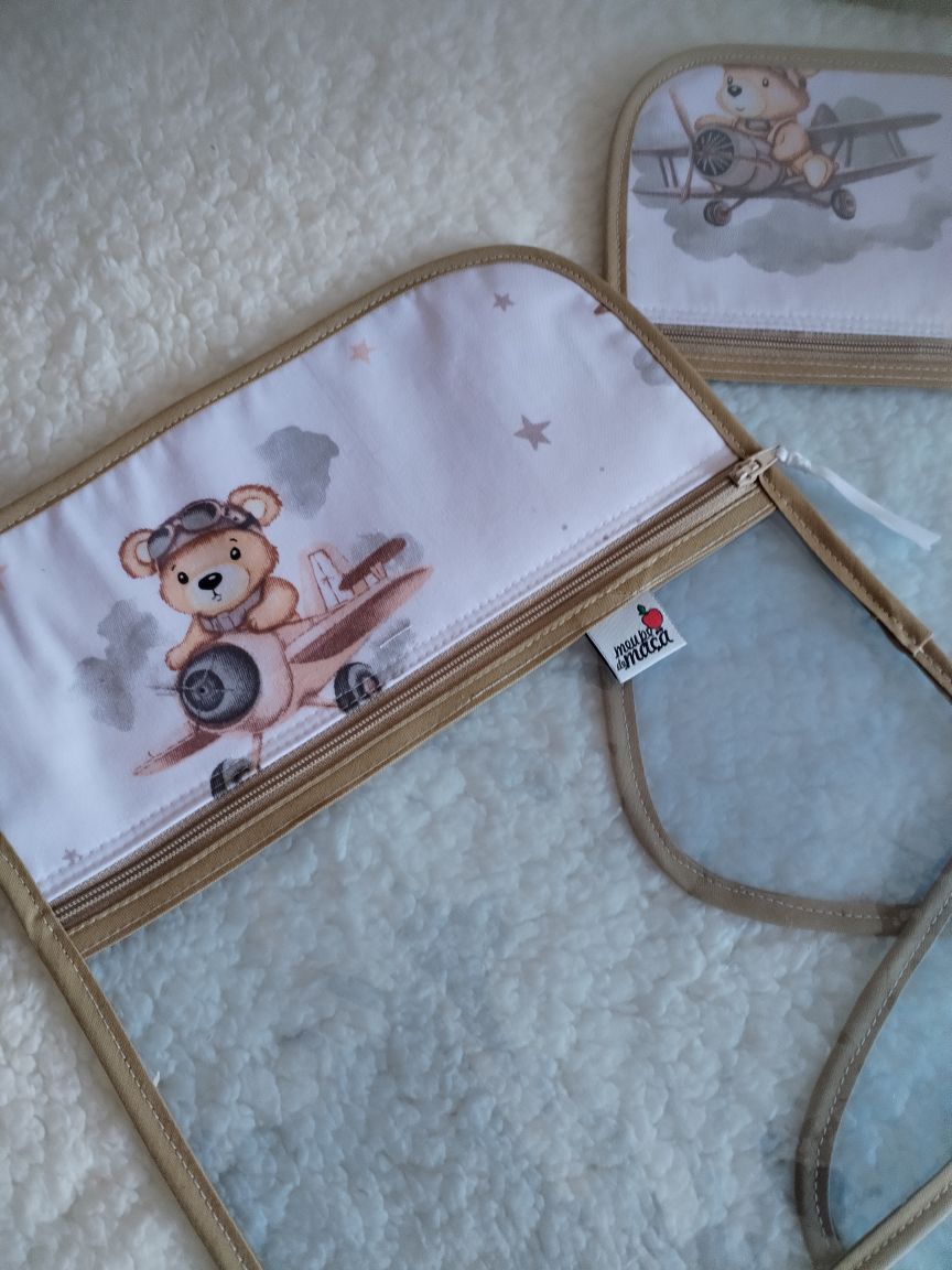 Conjunto 3 saquinhos transparentes - Aviões - Meu Pé de Maçã 