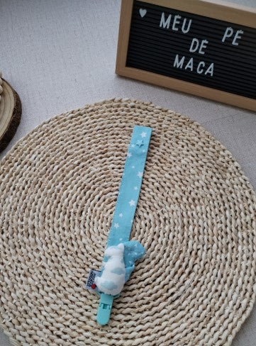 Fita Prende-chupeta com aplicação - Esquilinho - Meu Pé de Maçã 